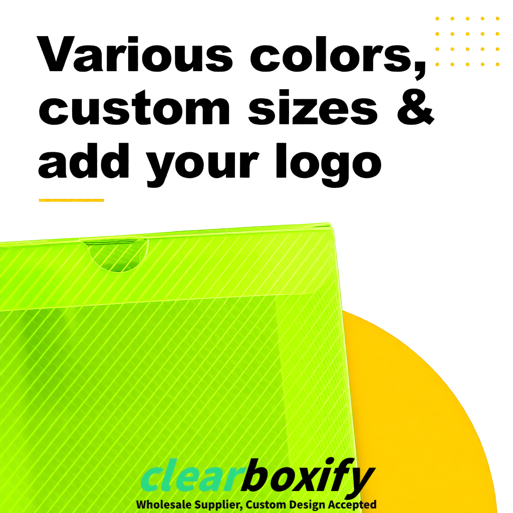 Lime Green Matte PP Frosted & Diagonal Texture Boxes with Diagonal Texture