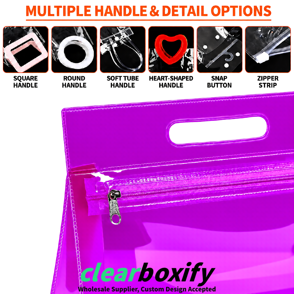 Magenta EVA/PVC Cosmetic Bags | OEM/ODM Clear Zipper Makeup Pouches Magenta EVA/PVC Cosmetic Bags | OEM/ODM Clear Zipper Makeup Pouches