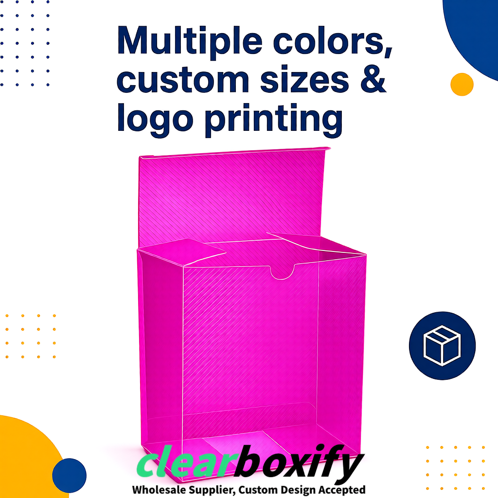 Magenta Matte PP Frosted & Diagonal Texture Boxes with Diagonal Texture