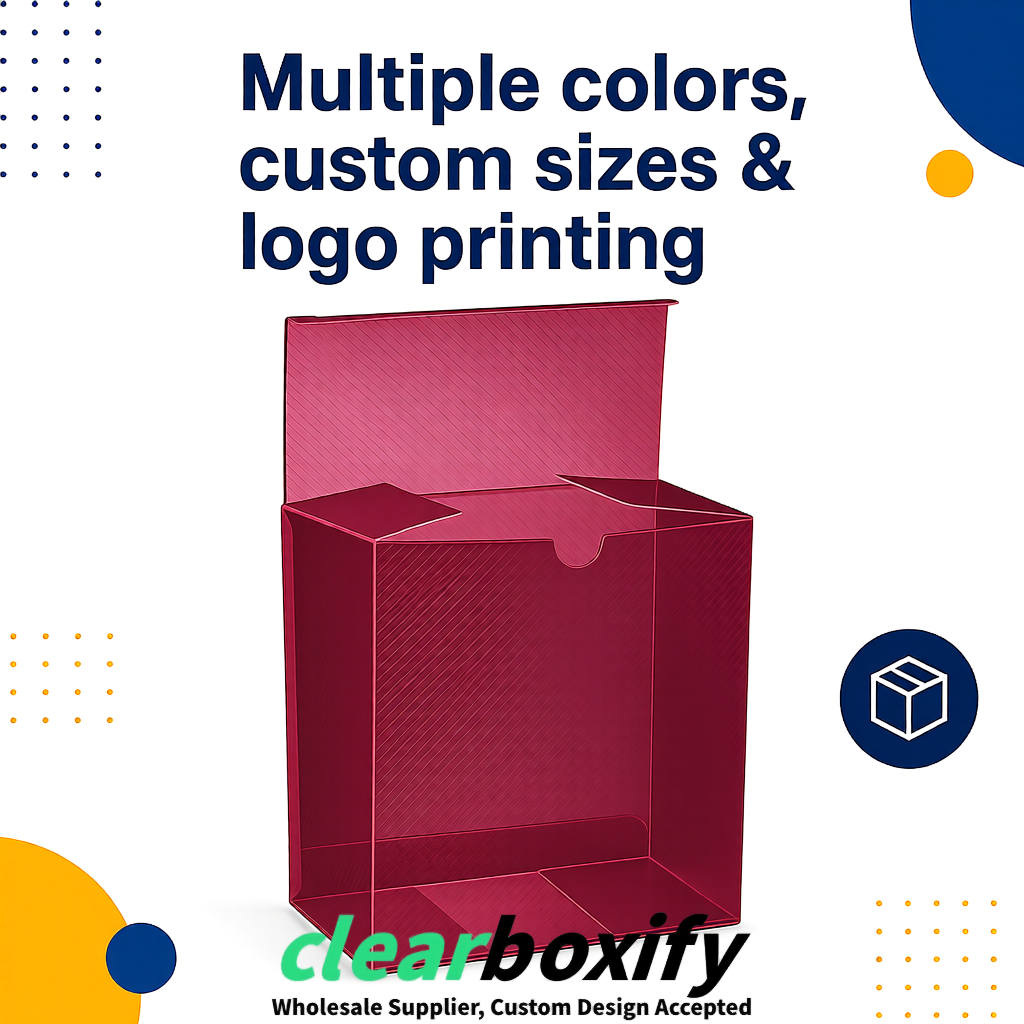 Maroon Matte PP Frosted & Diagonal Texture Boxes with Diagonal Texture