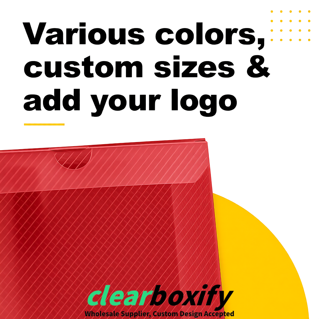 Matte Red Matte PP Frosted & Diagonal Texture Boxes with Diagonal Texture