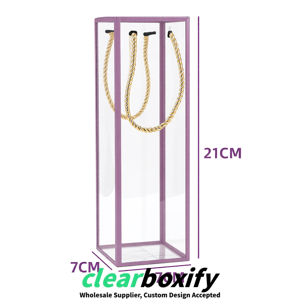 Mauve Private Label Clear PVC, PP, PET Tote Bags & Handbags Wholesale