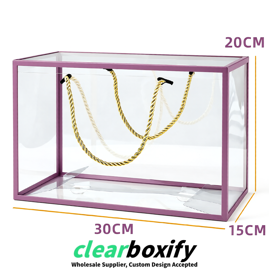 Mauve Private Label Clear PVC, PP, PET Tote Bags & Handbags Wholesale