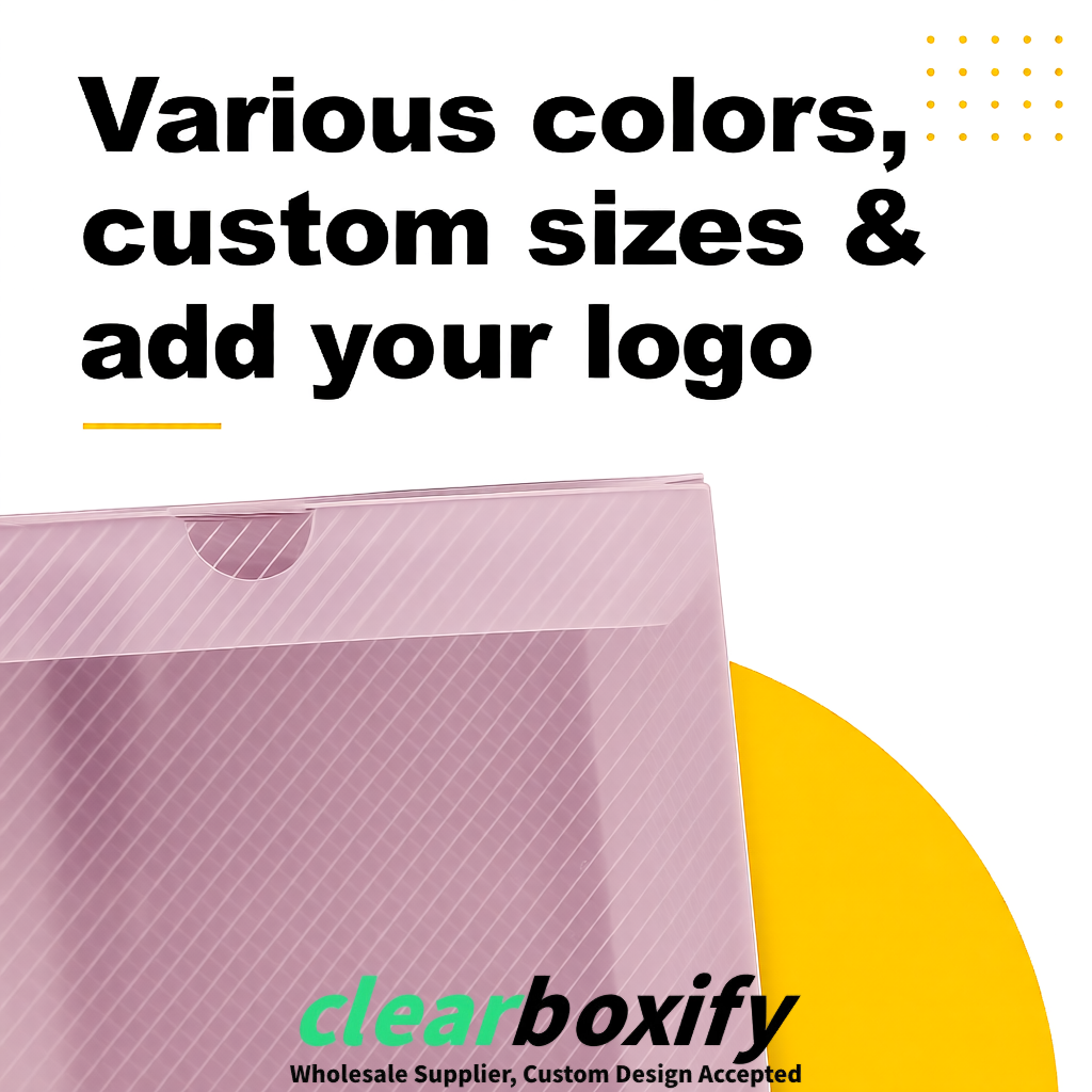 Mauve Matte PP Frosted & Diagonal Texture Boxes with Diagonal Texture