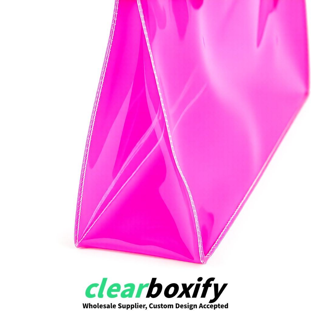 Neon Pink EVA/PVC Cosmetic Bags | OEM/ODM Clear Zipper Makeup Pouches