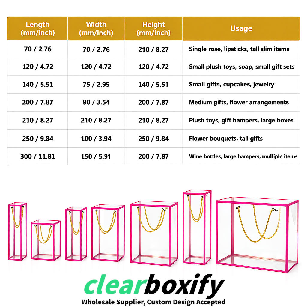 Neon Pink Private Label Clear PVC, PP, PET Tote Bags & Handbags Wholesale