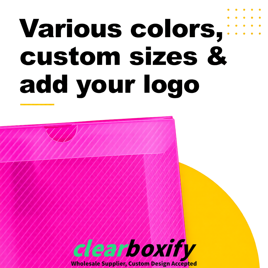 Neon Pink Matte PP Frosted & Diagonal Texture Boxes with Diagonal Texture