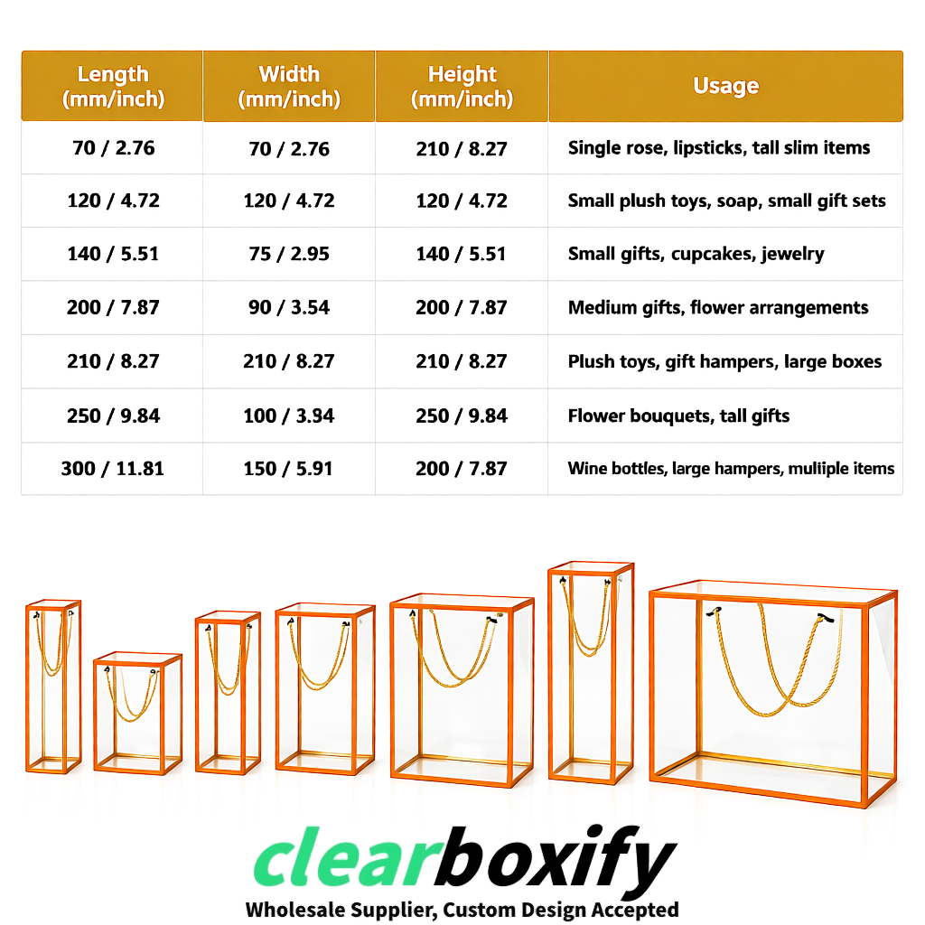 Orange Private Label Clear PVC, PP, PET Tote Bags & Handbags Wholesale