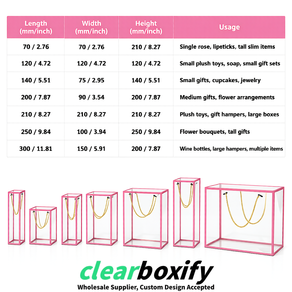 Pink Private Label Clear PVC, PP, PET Tote Bags & Handbags Wholesale