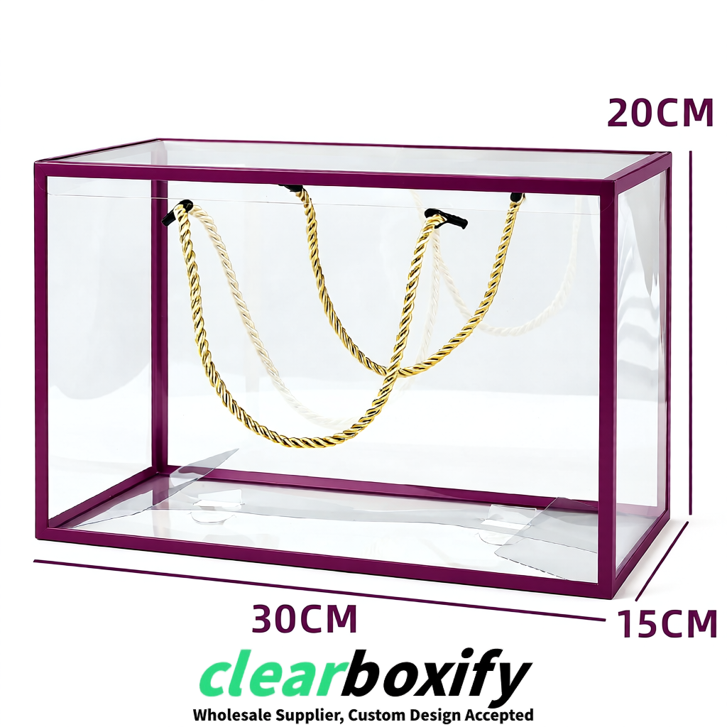 Plum Private Label Clear PVC, PP, PET Tote Bags & Handbags Wholesale