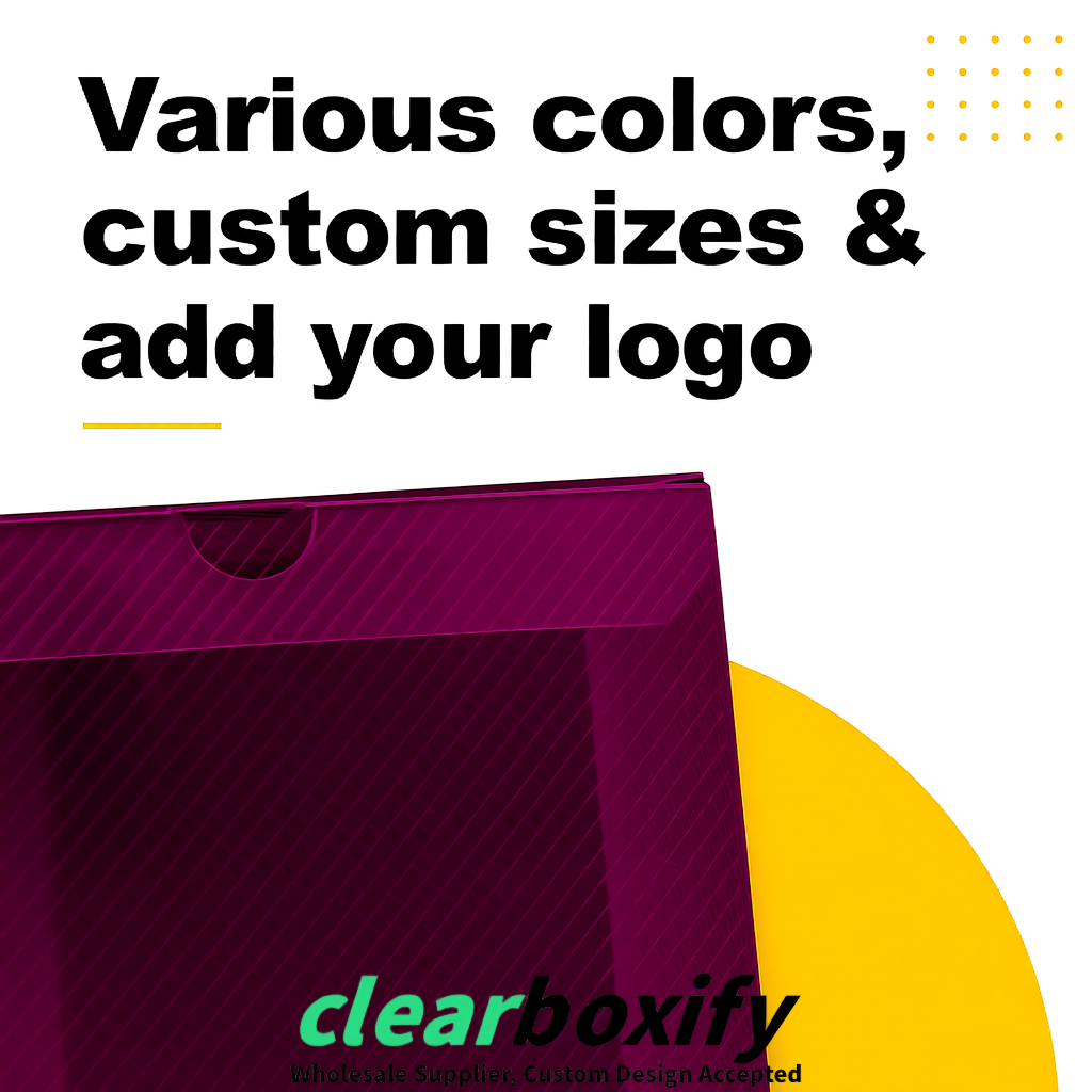 Plum Matte PP Frosted & Diagonal Texture Boxes with Diagonal Texture