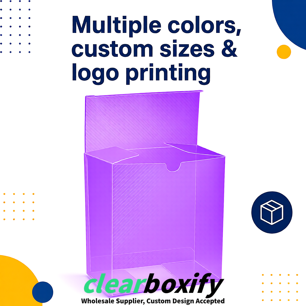 Purple Matte PP Frosted & Diagonal Texture Boxes with Diagonal Texture