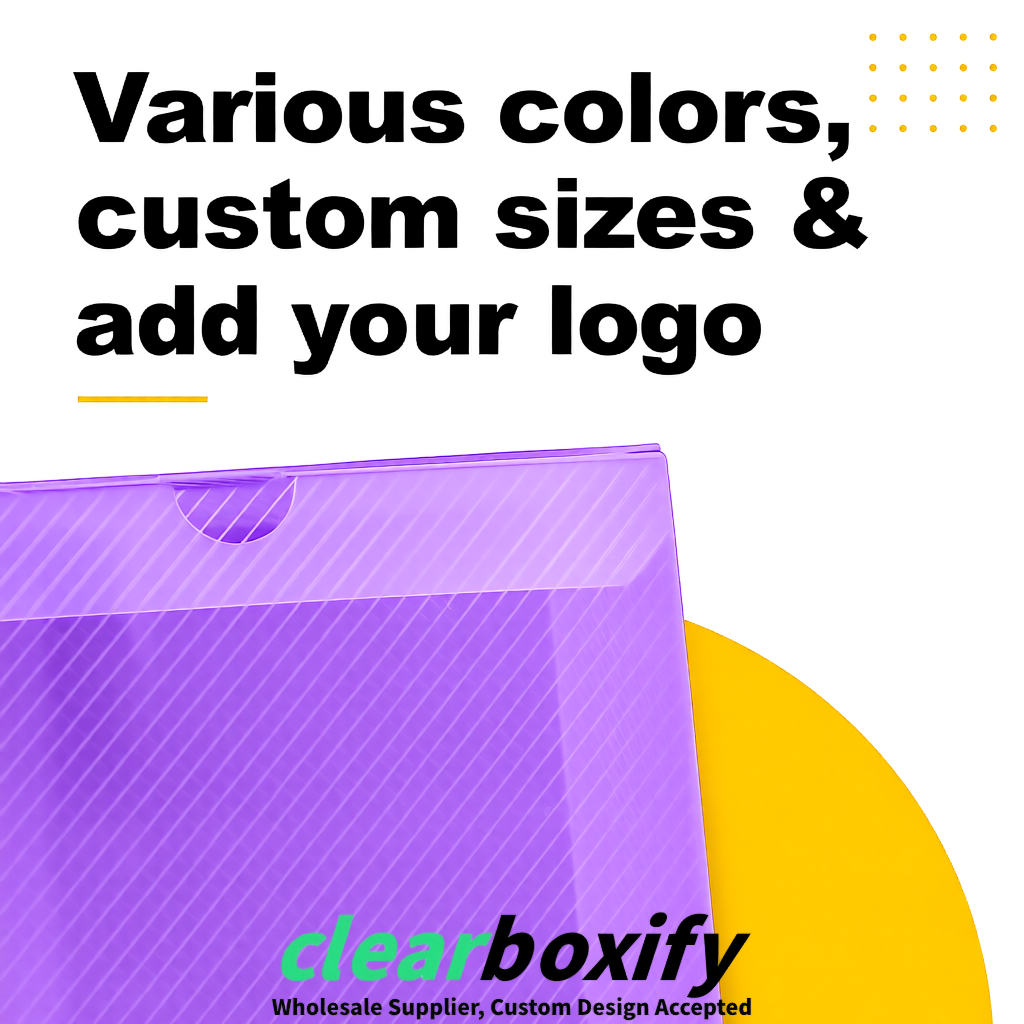 Purple Matte PP Frosted & Diagonal Texture Boxes with Diagonal Texture