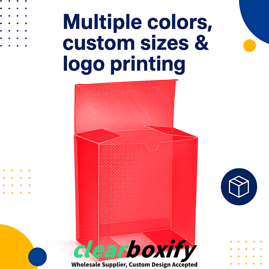 Red Matte PP Frosted & Diagonal Texture Boxes with Diagonal Texture