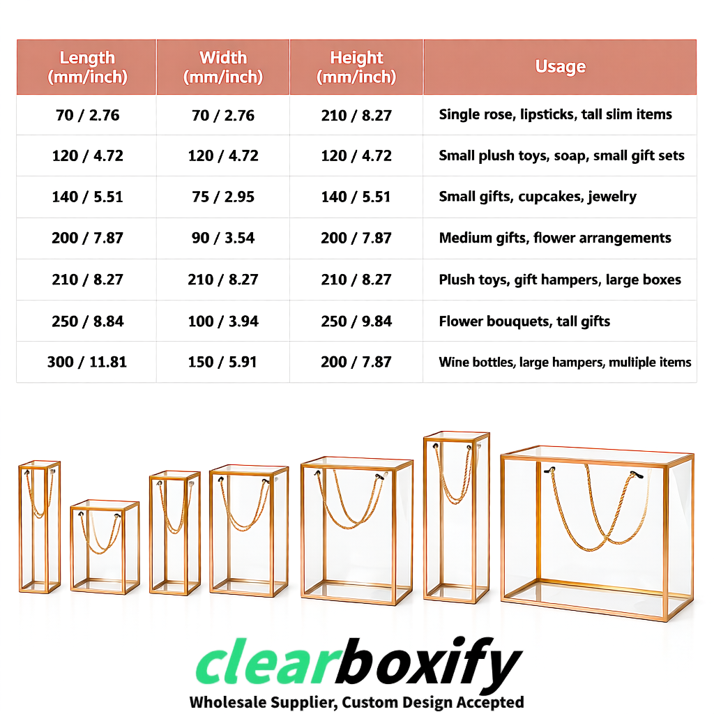 Rose Gold Private Label Clear PVC, PP, PET Tote Bags & Handbags Wholesale