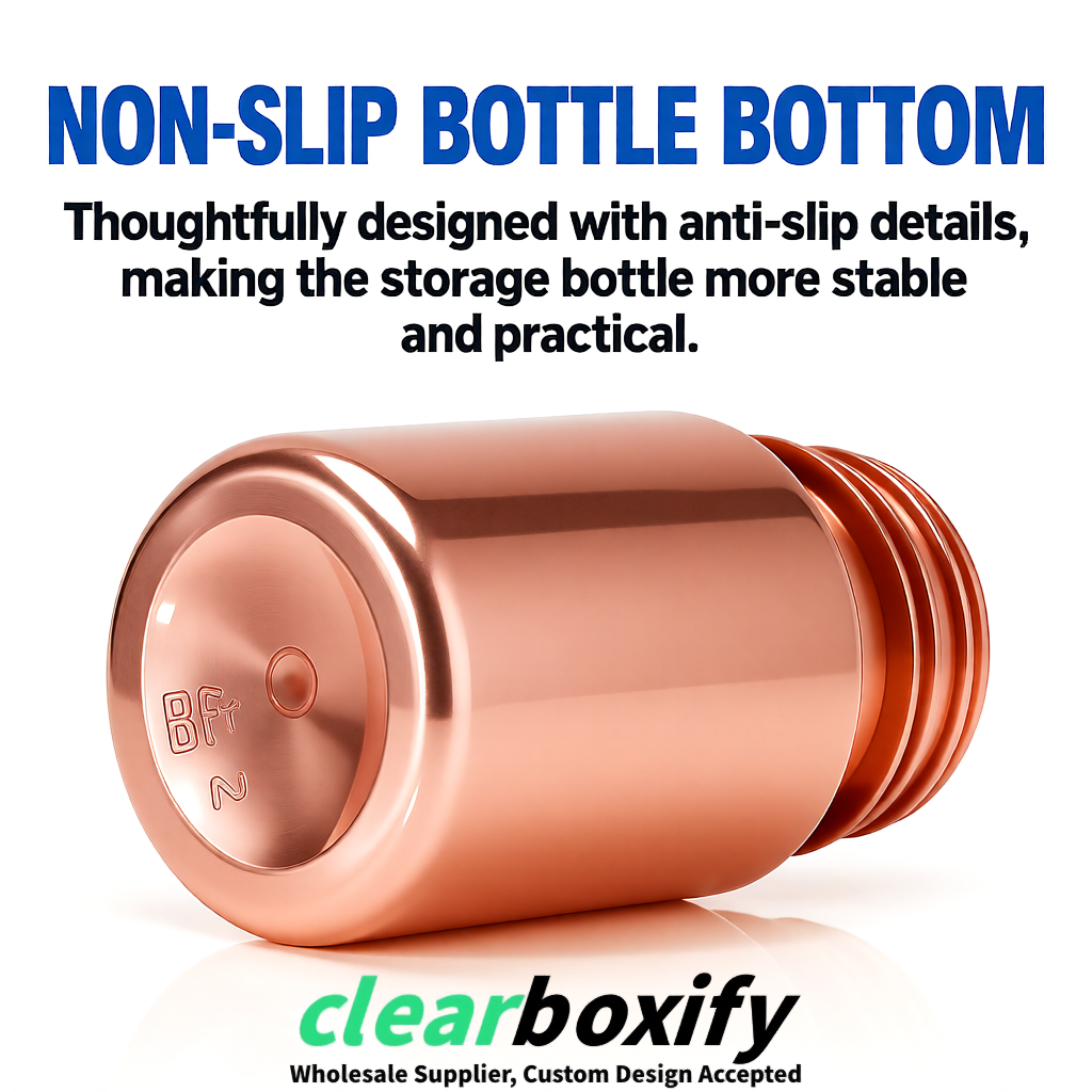 80ml Rose Gold Plastic Supplement Bottle for Capsules & Pills, TCM & Softgels