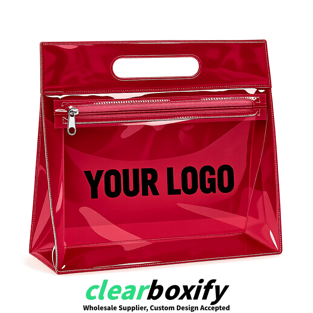 Scarlet EVA/PVC Cosmetic Bags | OEM/ODM Clear Zipper Makeup Pouches