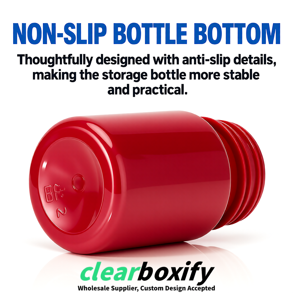 80ml Scarlet Plastic Supplement Bottle for Capsules & Pills, TCM & Softgels