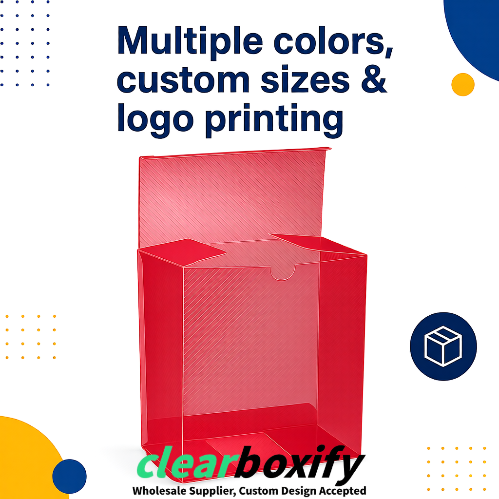Scarlet Matte PP Frosted & Diagonal Texture Boxes with Diagonal Texture