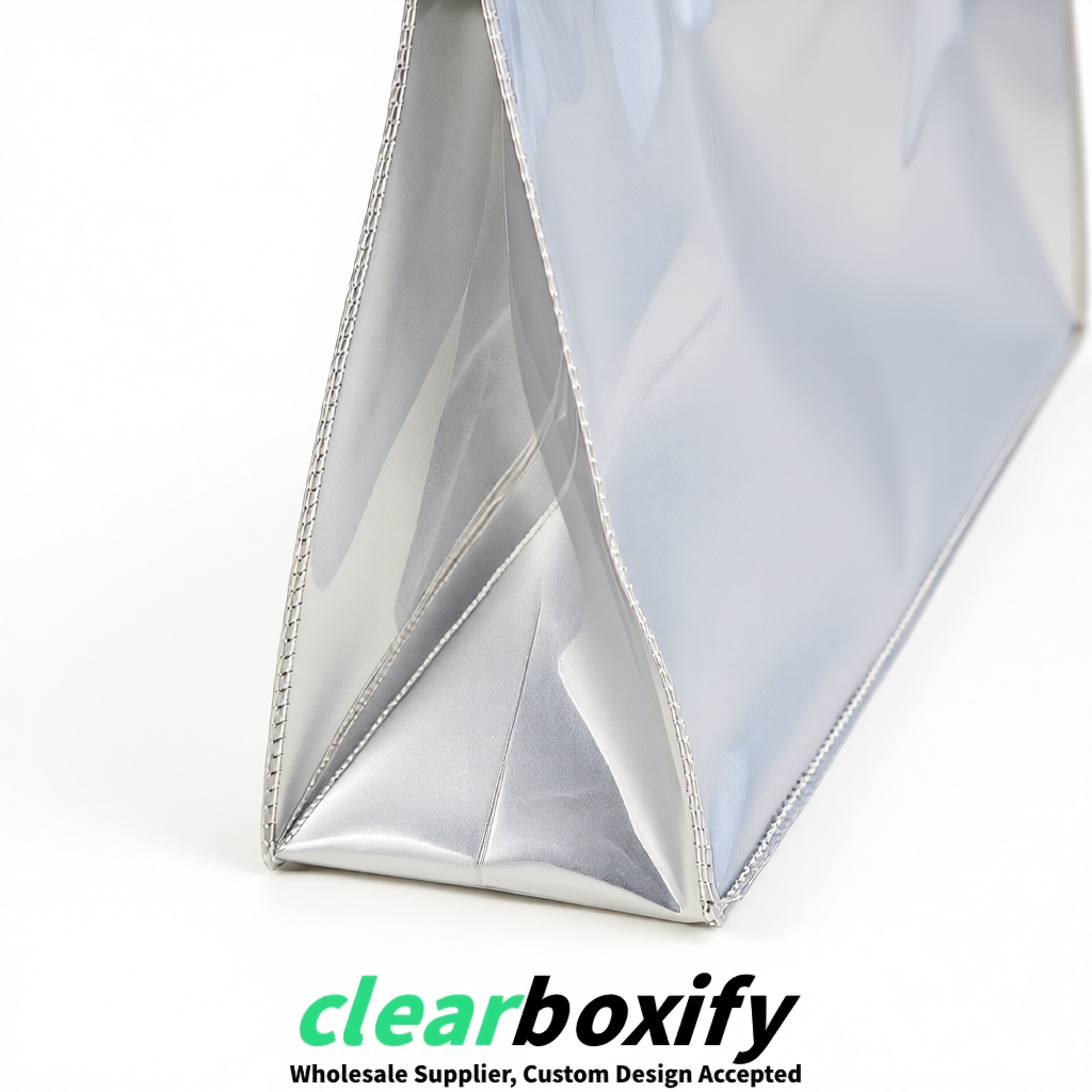 Silver EVA/PVC Cosmetic Bags | OEM/ODM Clear Zipper Makeup Pouches