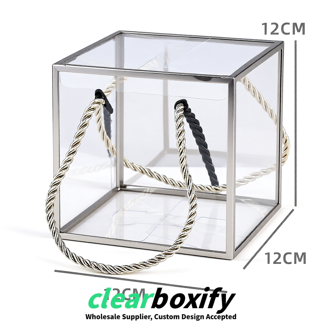 Silver Private Label Clear PVC, PP, PET Tote Bags & Handbags Wholesale