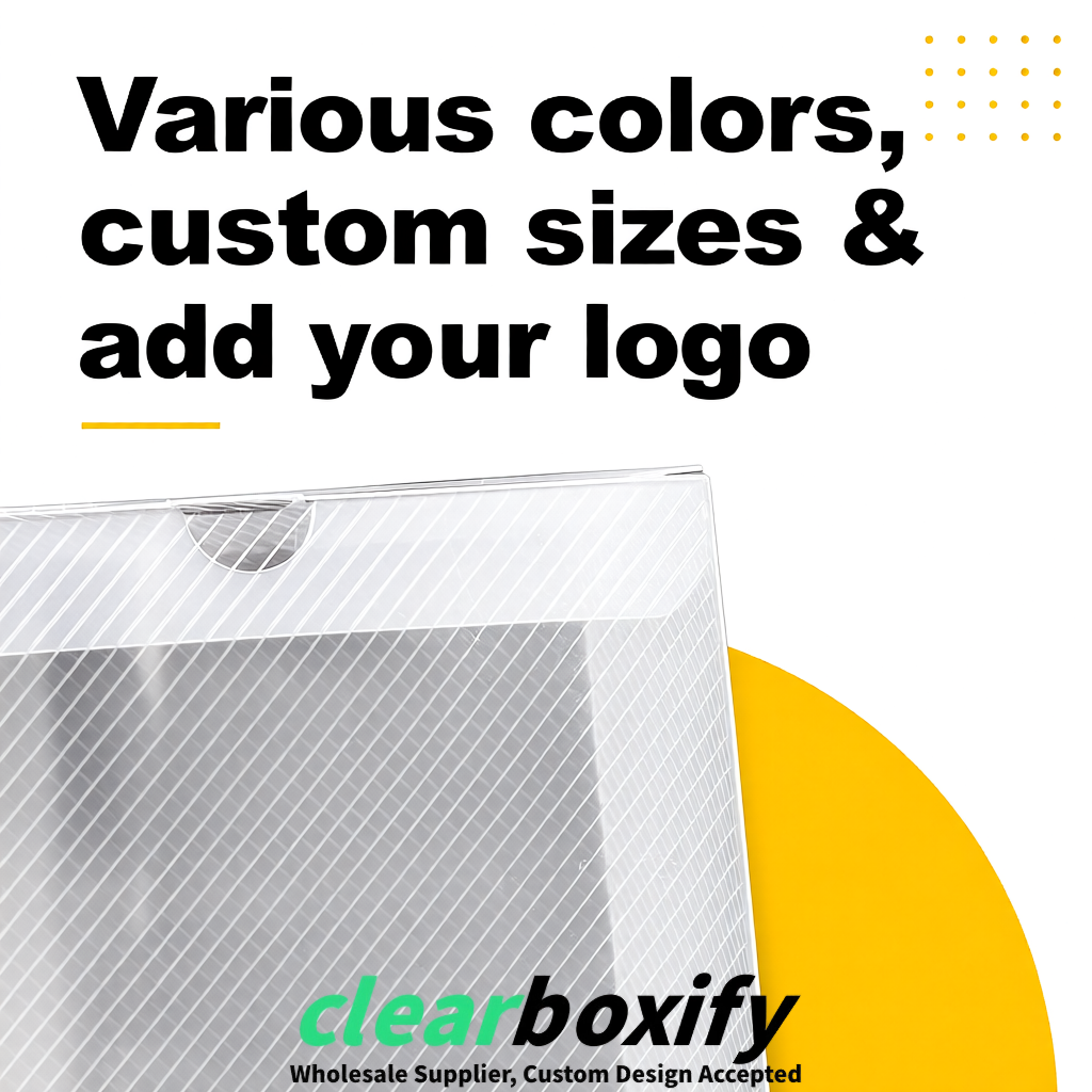Silver Matte PP Frosted & Diagonal Texture Boxes with Diagonal Texture