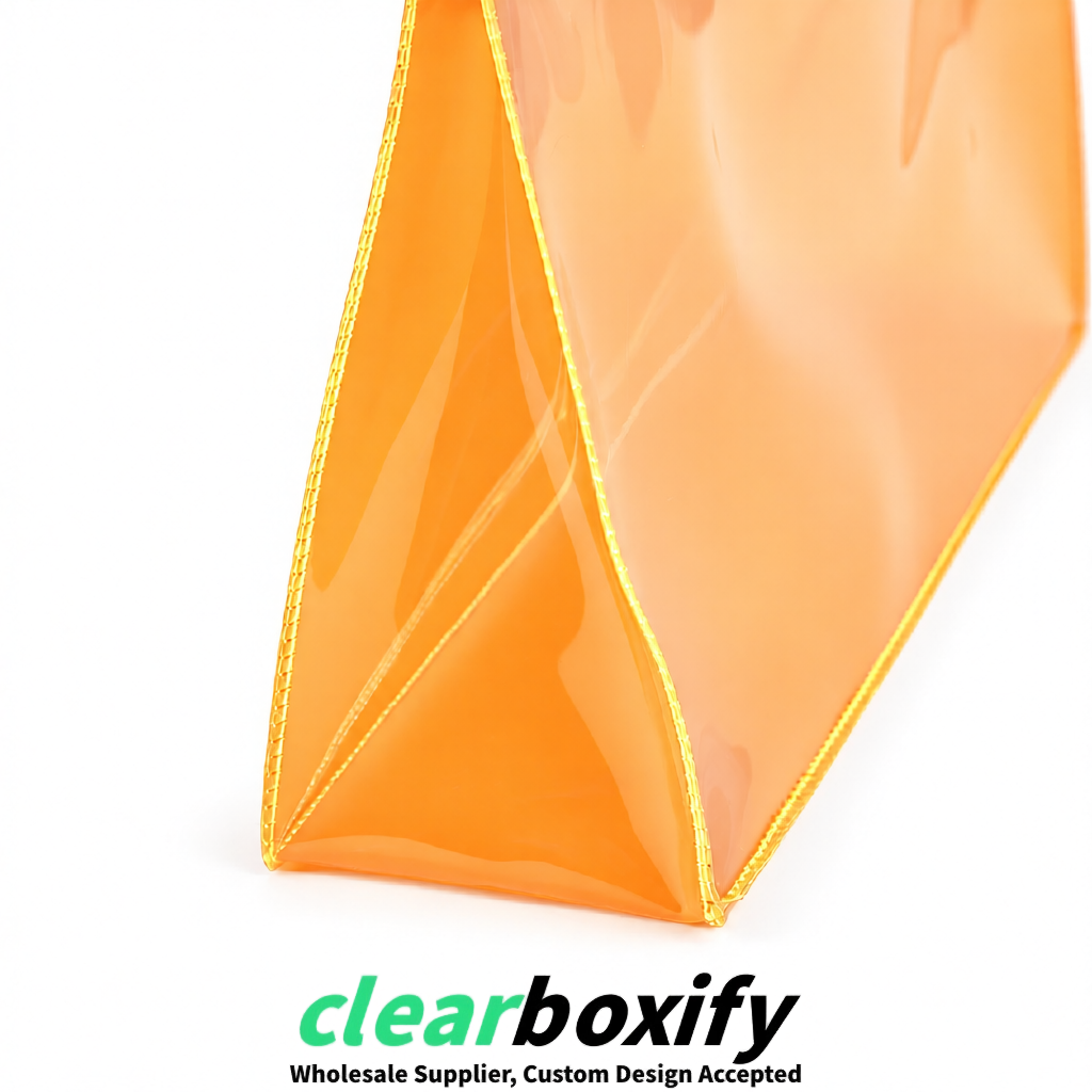 Tangerine EVA/PVC Cosmetic Bags | OEM/ODM Clear Zipper Makeup Pouches