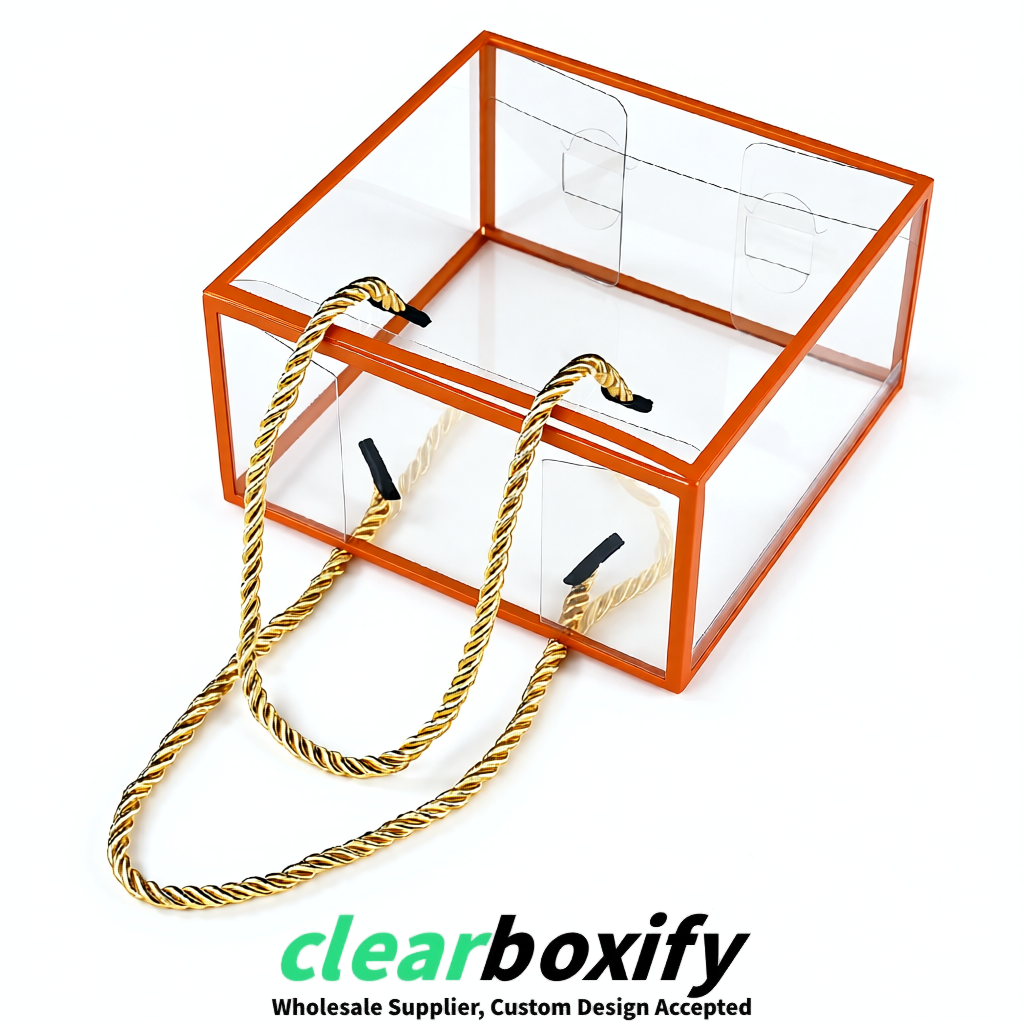 Tangerine Private Label Clear PVC, PP, PET Tote Bags & Handbags Wholesale