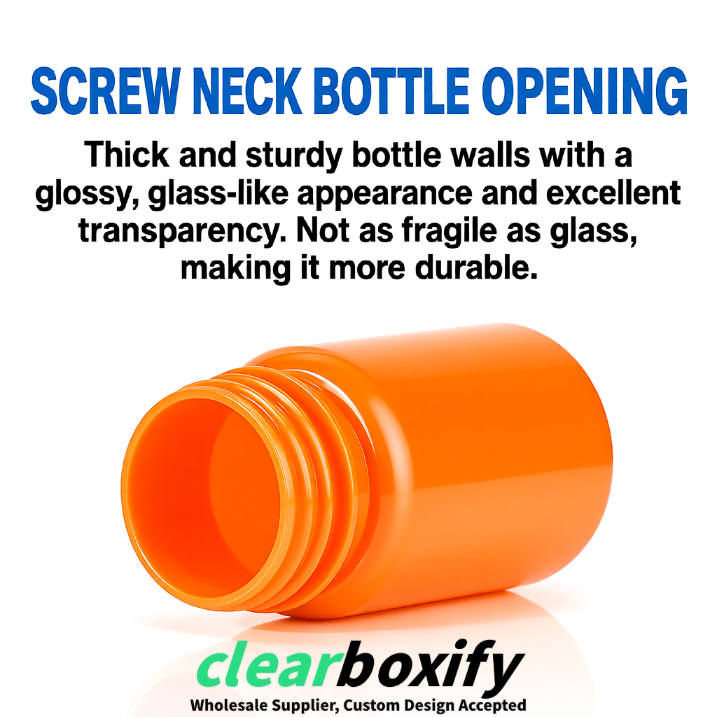 80ml Tangerine Plastic Supplement Bottle for Capsules & Pills, TCM & Softgels 80ml Tangerine Plastic Supplement Bottle for Capsules & Pills, TCM & Softgels