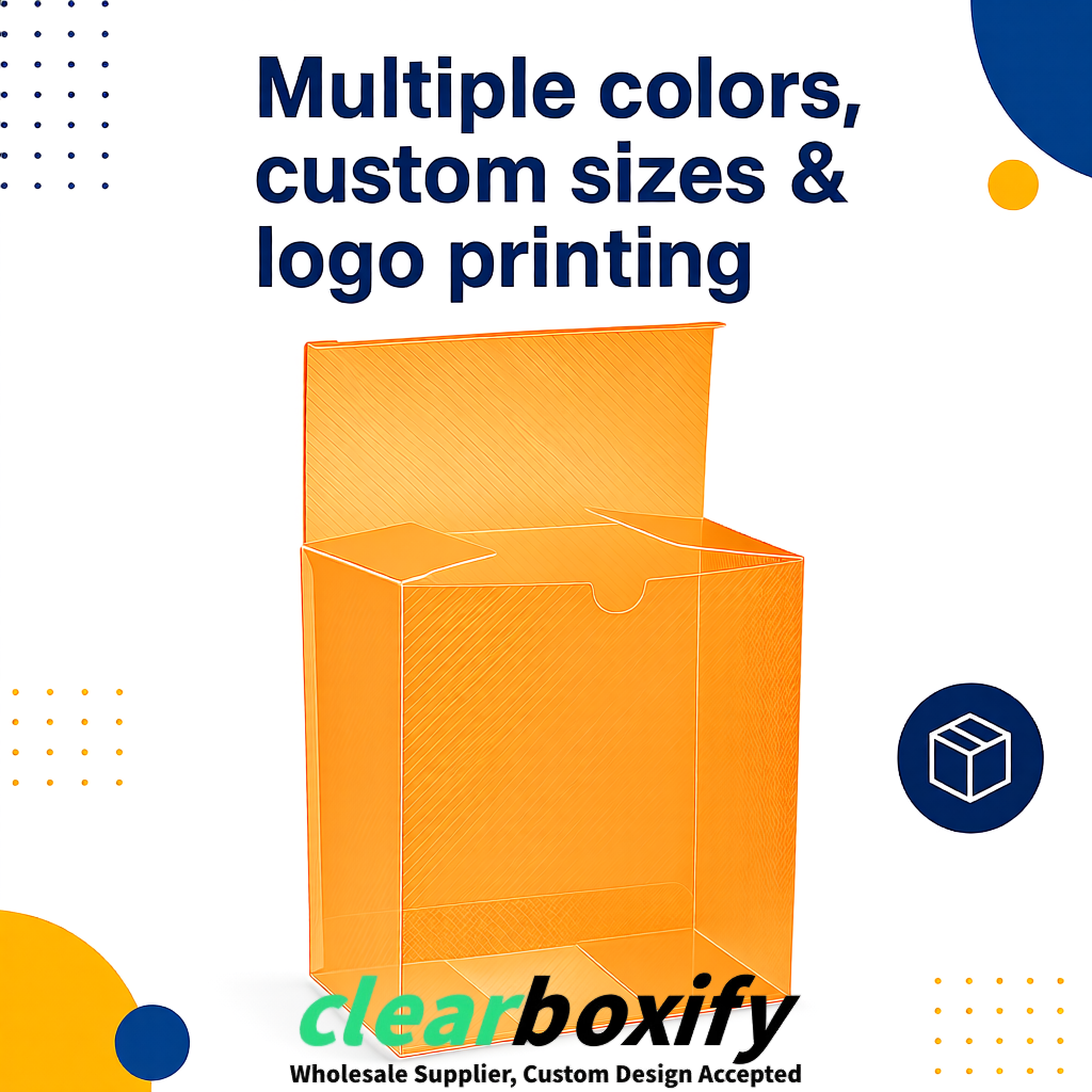 Tangerine Matte PP Frosted & Diagonal Texture Boxes with Diagonal Texture