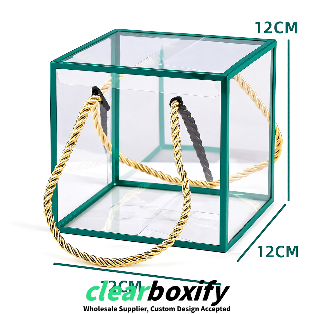 Teal Private Label Clear PVC, PP, PET Tote Bags & Handbags Wholesale