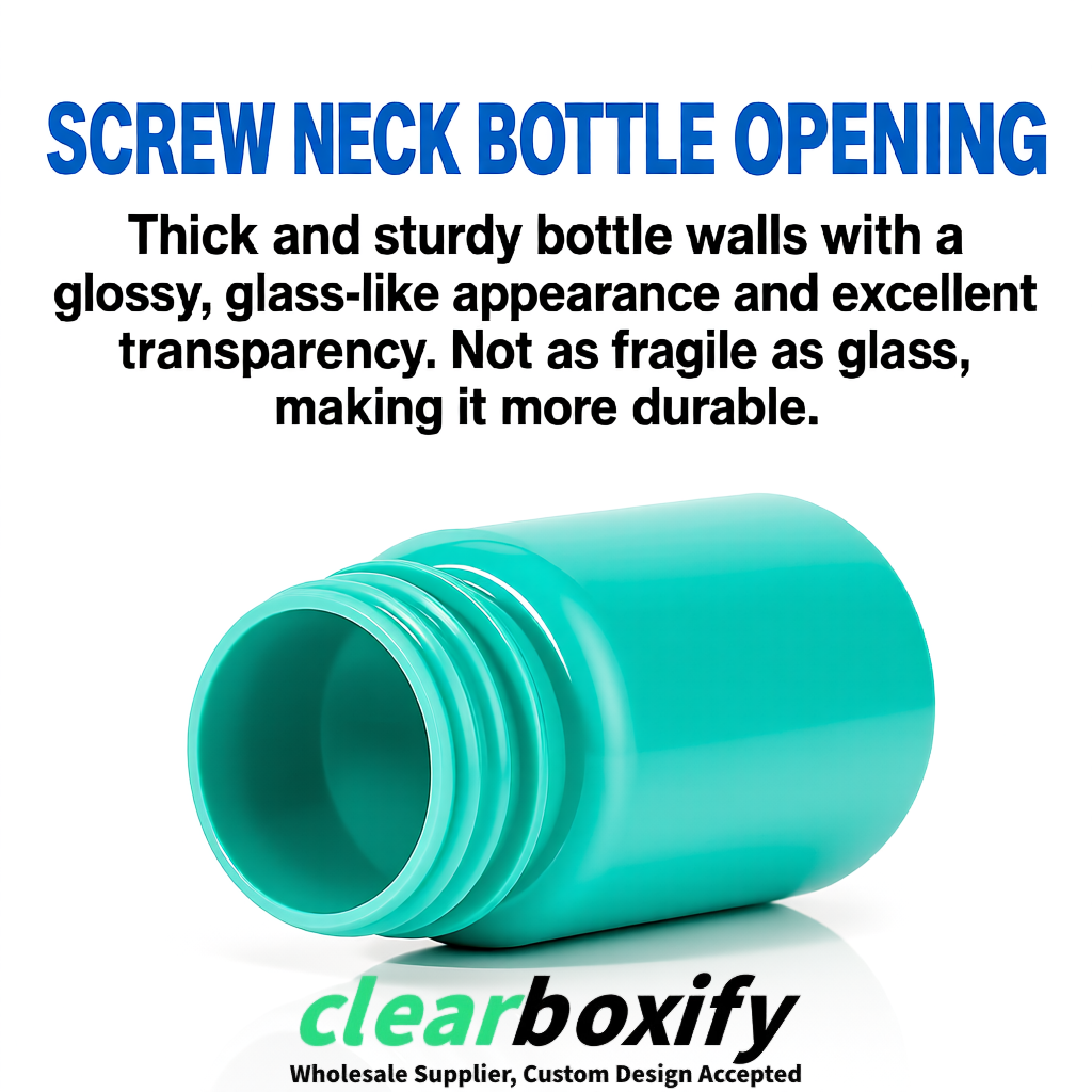 80ml Teal Plastic Supplement Bottle for Capsules & Pills, TCM & Softgels