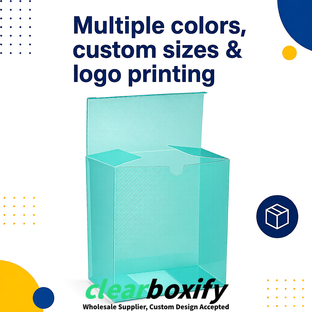 Teal Matte PP Frosted & Diagonal Texture Boxes with Diagonal Texture