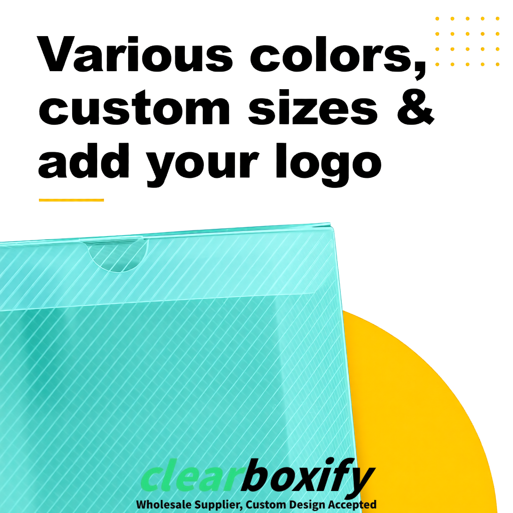 Teal Matte PP Frosted & Diagonal Texture Boxes with Diagonal Texture