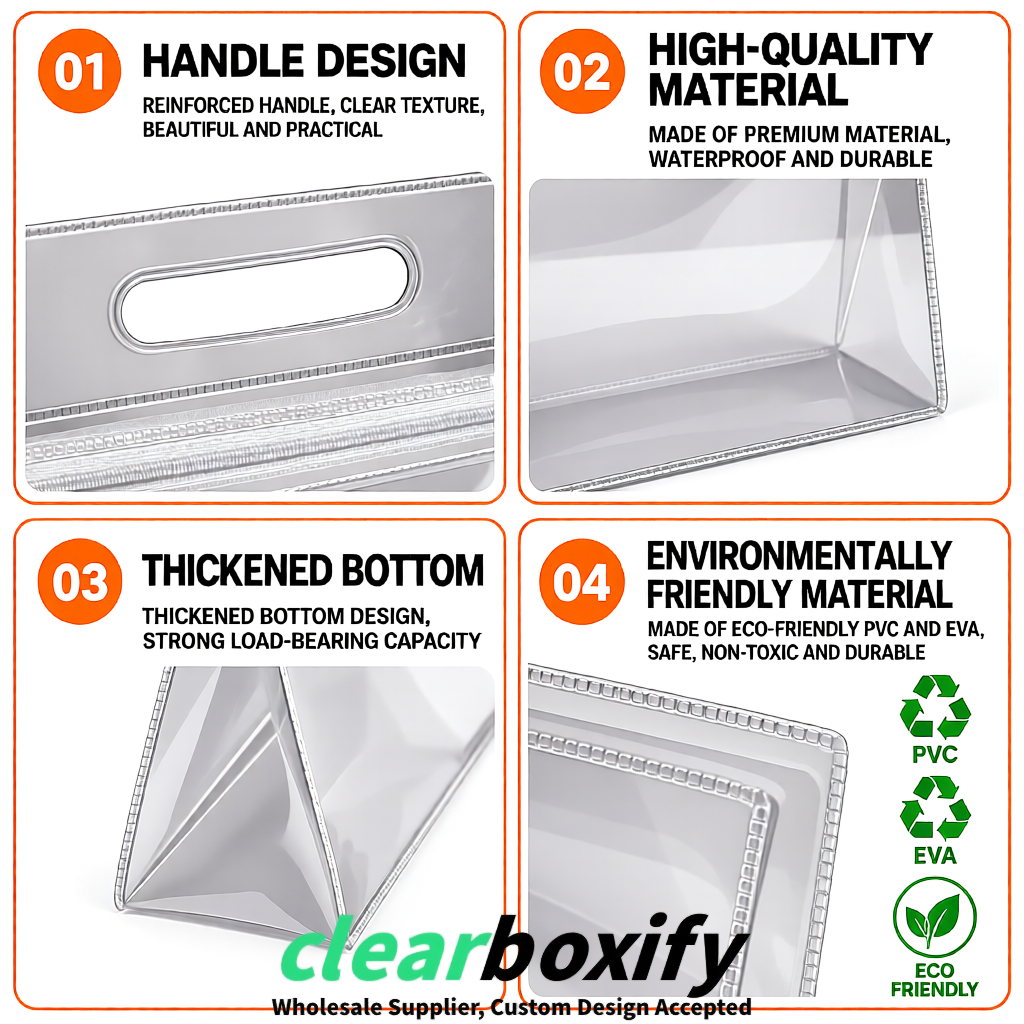 Transparent EVA/PVC Cosmetic Bags | OEM/ODM Clear Zipper Makeup Pouches