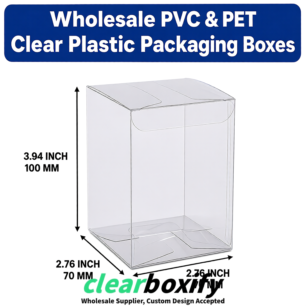 PPWR-Aligned Transparent Translucent PVC & PET Boxes 60x60x180mm 76x76x76mm 70x70x70/100/120mm PPWR-Aligned Transparent Translucent PVC & PET Boxes 60x60x180mm 76x76x76mm 70x70x70/100/120mm
