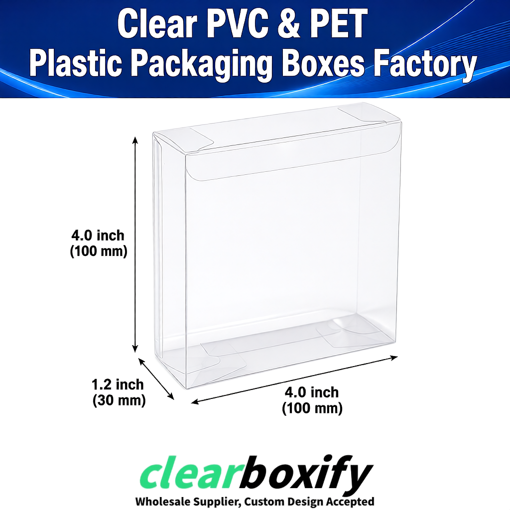 Wholesale Transparent Clear PVC & PET Boxes 90x90x90mm 100x100x30/50/100mm