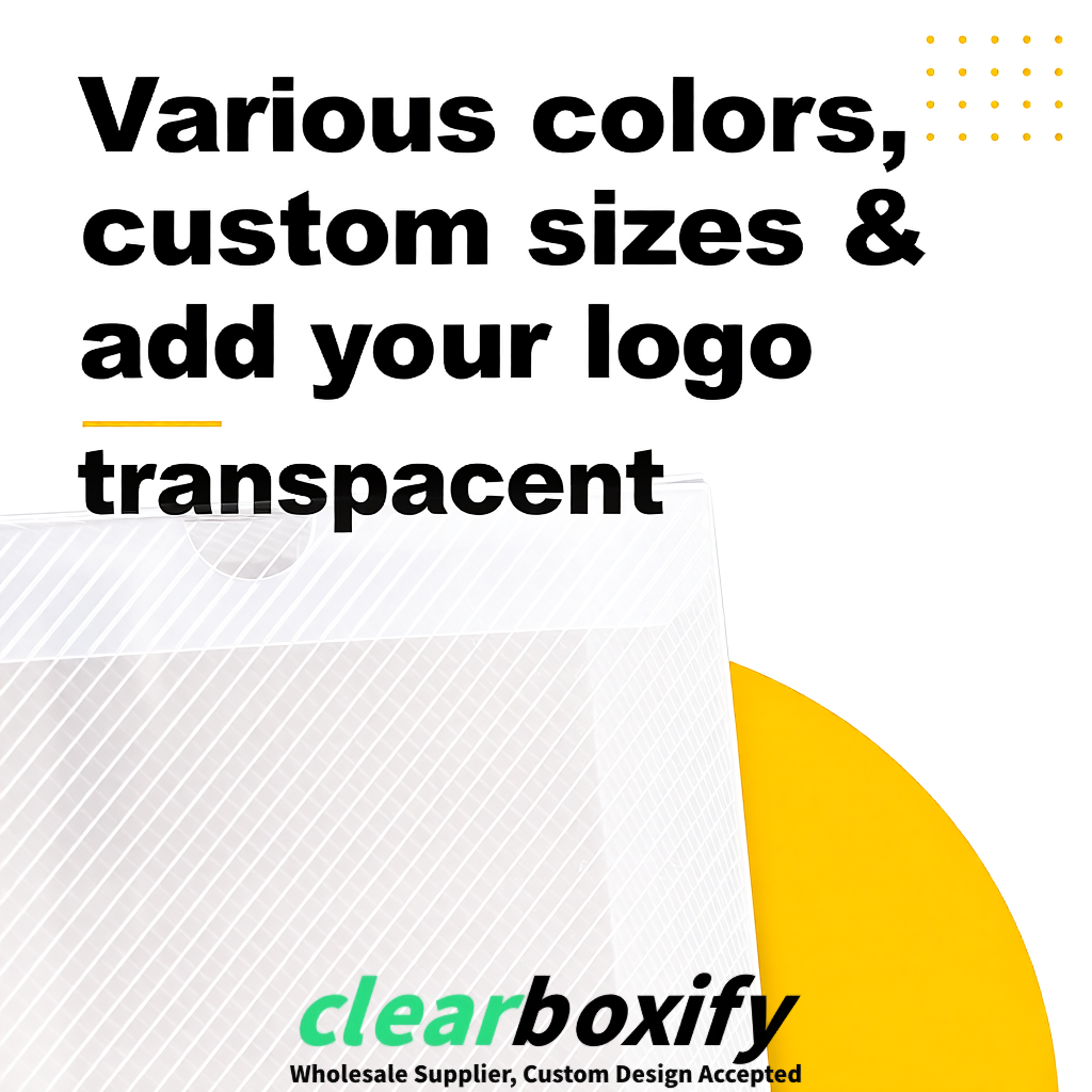 Transparent Matte PP Frosted & Diagonal Texture Boxes with Diagonal Texture