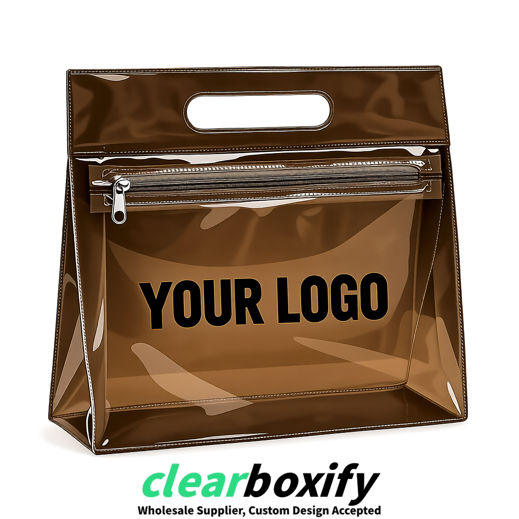 Umber EVA/PVC Cosmetic Bags | OEM/ODM Clear Zipper Makeup Pouches