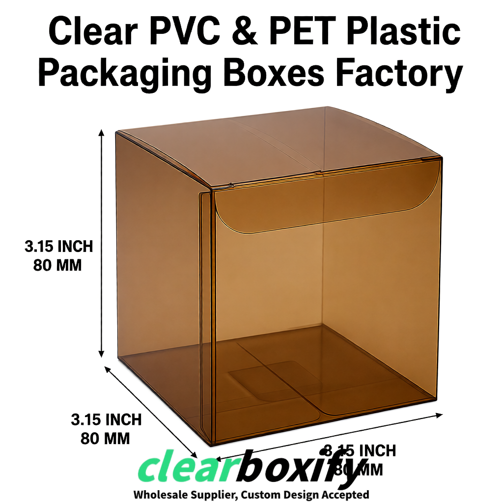 Umber PPWR-ready PVC & PET Clear Boxes 80x80x80/120/140/190mm 70x70x160 mm Factory Umber PPWR-ready PVC & PET Clear Boxes 80x80x80/120/140/190mm 70x70x160 mm Factory