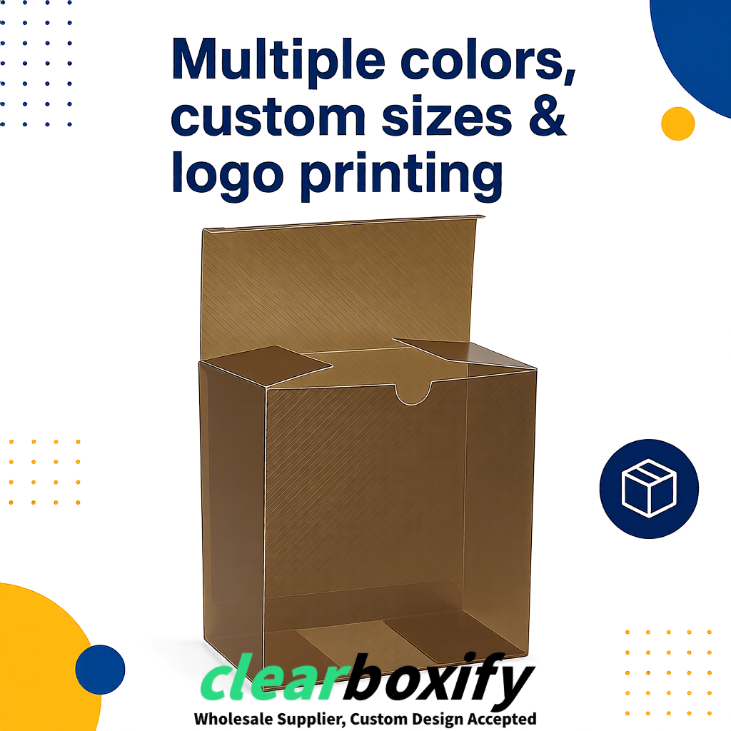 Umber Matte PP Frosted & Diagonal Texture Boxes with Diagonal Texture