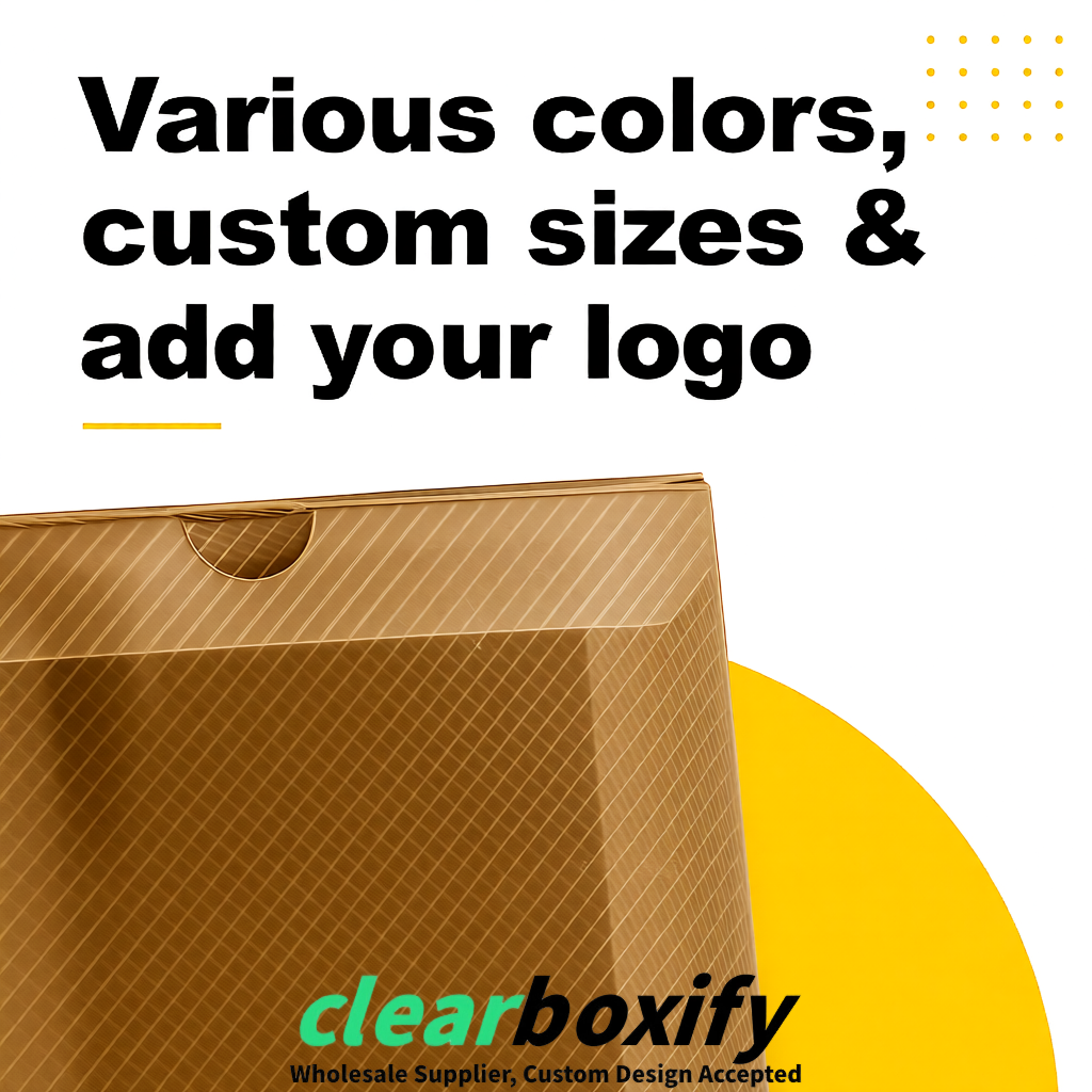 Umber Matte PP Frosted & Diagonal Texture Boxes with Diagonal Texture