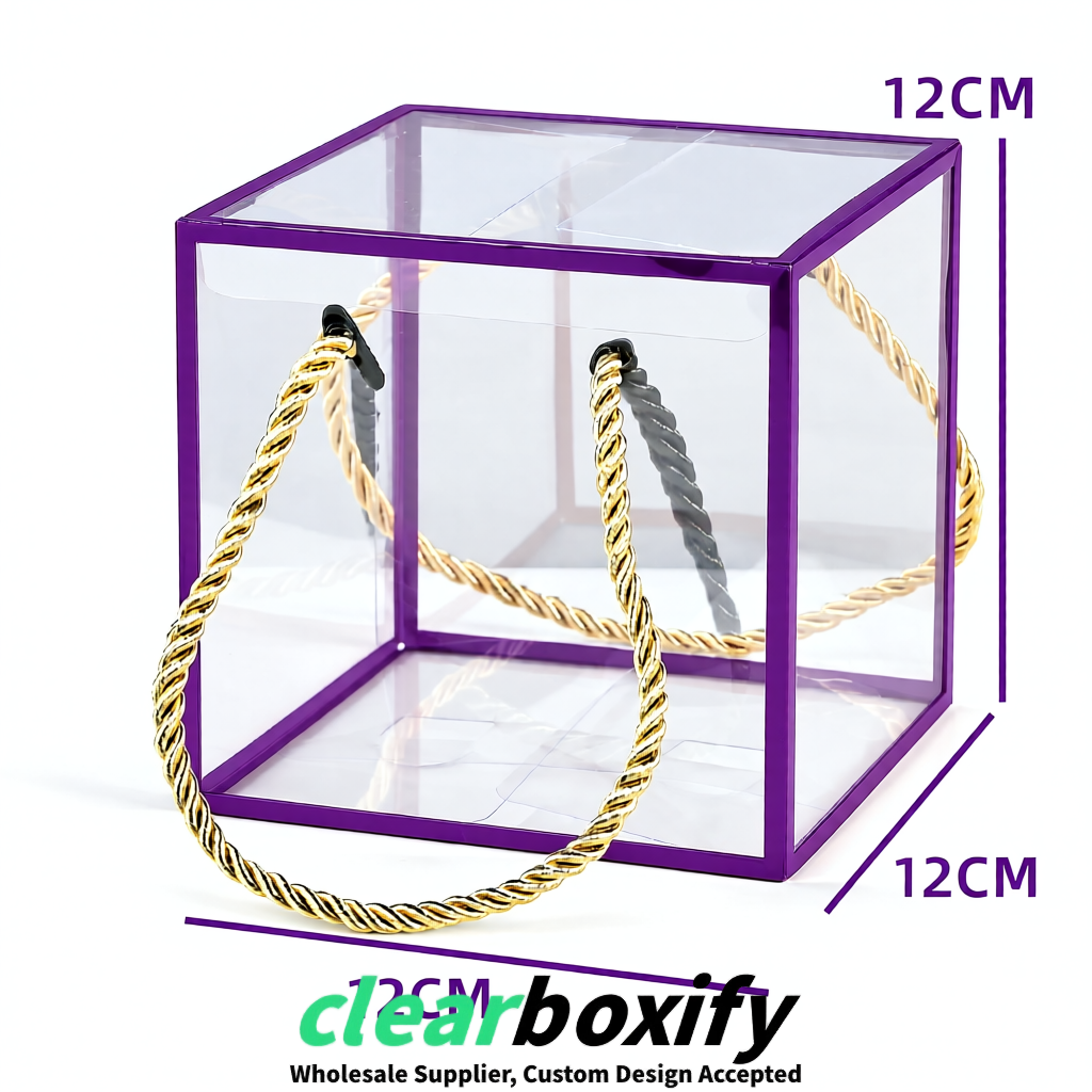 Violet Private Label Clear PVC, PP, PET Tote Bags & Handbags Wholesale