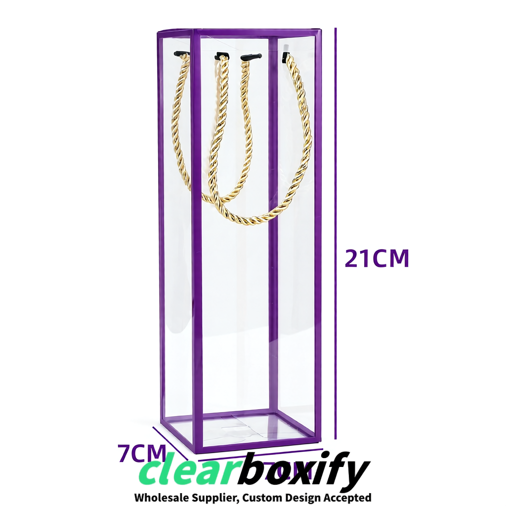 Violet Private Label Clear PVC, PP, PET Tote Bags & Handbags Wholesale