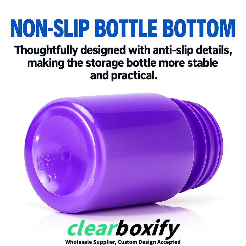 80ml Violet Plastic Supplement Bottle for Capsules & Pills, TCM & Softgels