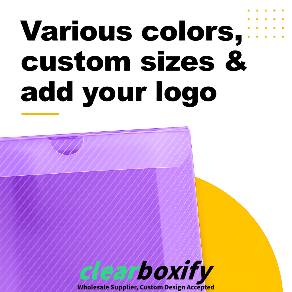 Violet Matte PP Frosted & Diagonal Texture Boxes with Diagonal Texture