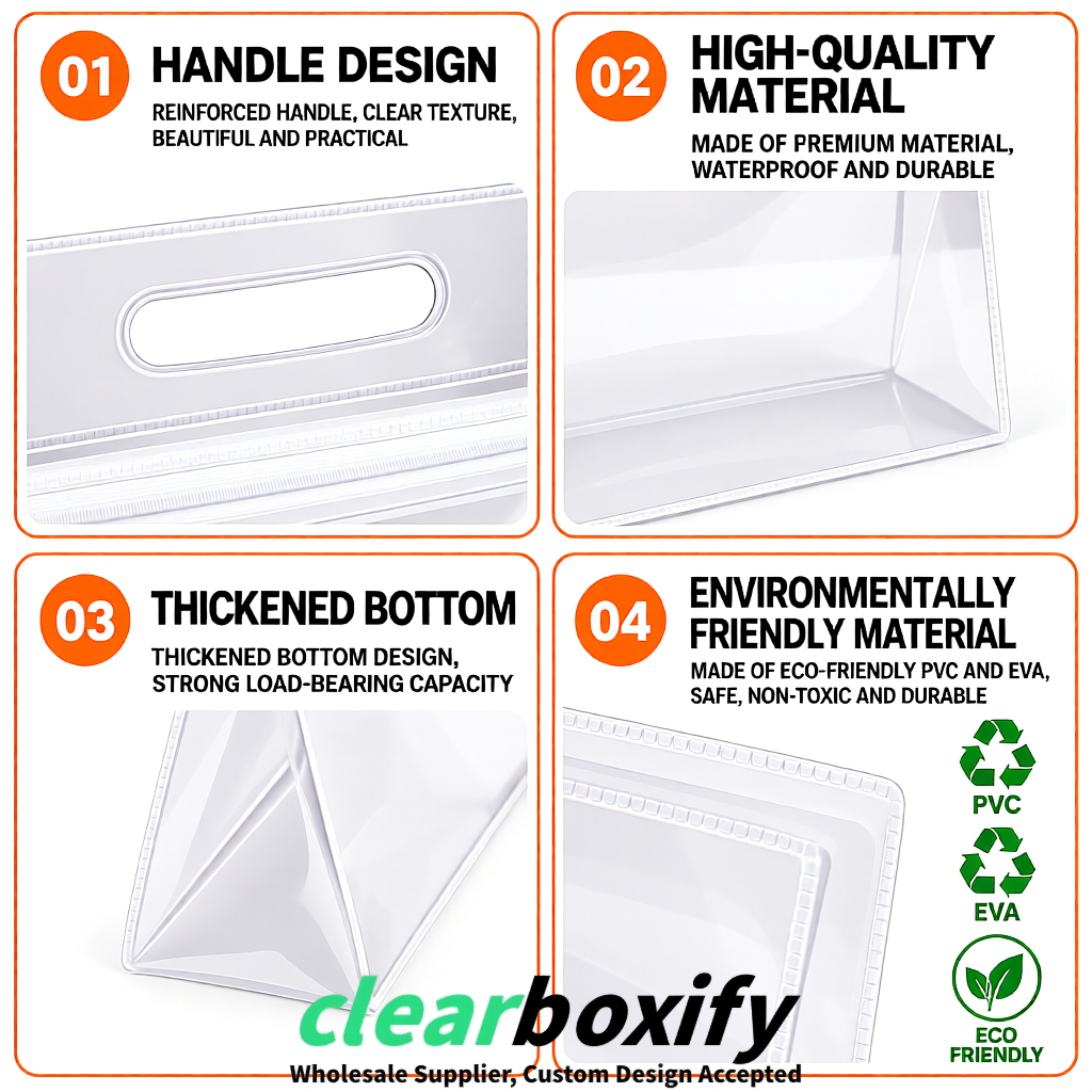 White EVA/PVC Cosmetic Bags | OEM/ODM Clear Zipper Makeup Pouches