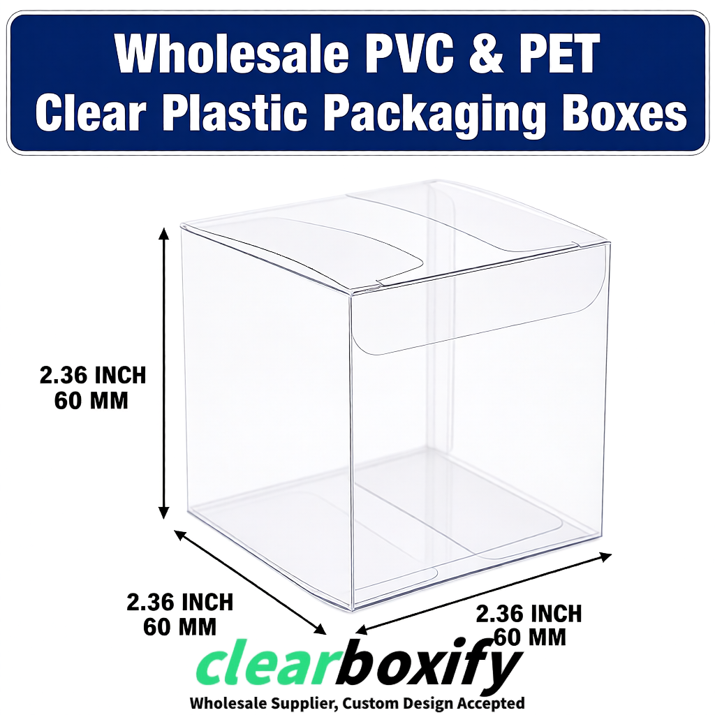 White Wholesale Clear PVC & PET Boxes 50x50x120/150/200mm 60x60x60/120 mm White Wholesale Clear PVC & PET Boxes 50x50x120/150/200mm 60x60x60/120 mm