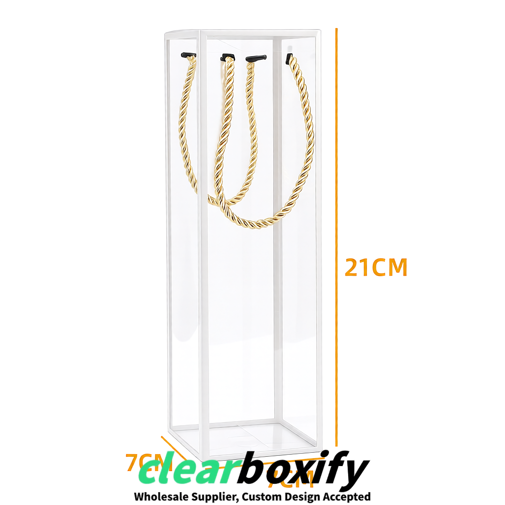 White Private Label Clear PVC, PP, PET Tote Bags & Handbags Wholesale