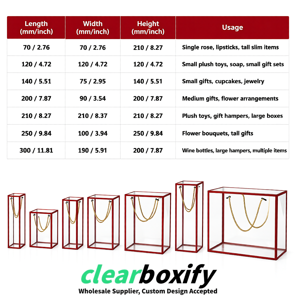 Wine Red Private Label Clear PVC, PP, PET Tote Bags & Handbags Wholesale